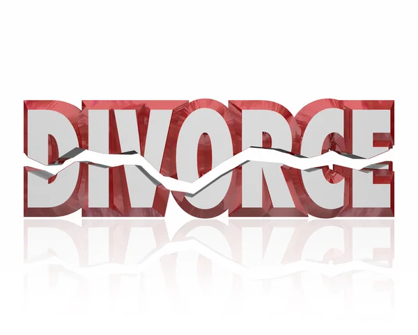 Divorce 3d mot rouge — Photo