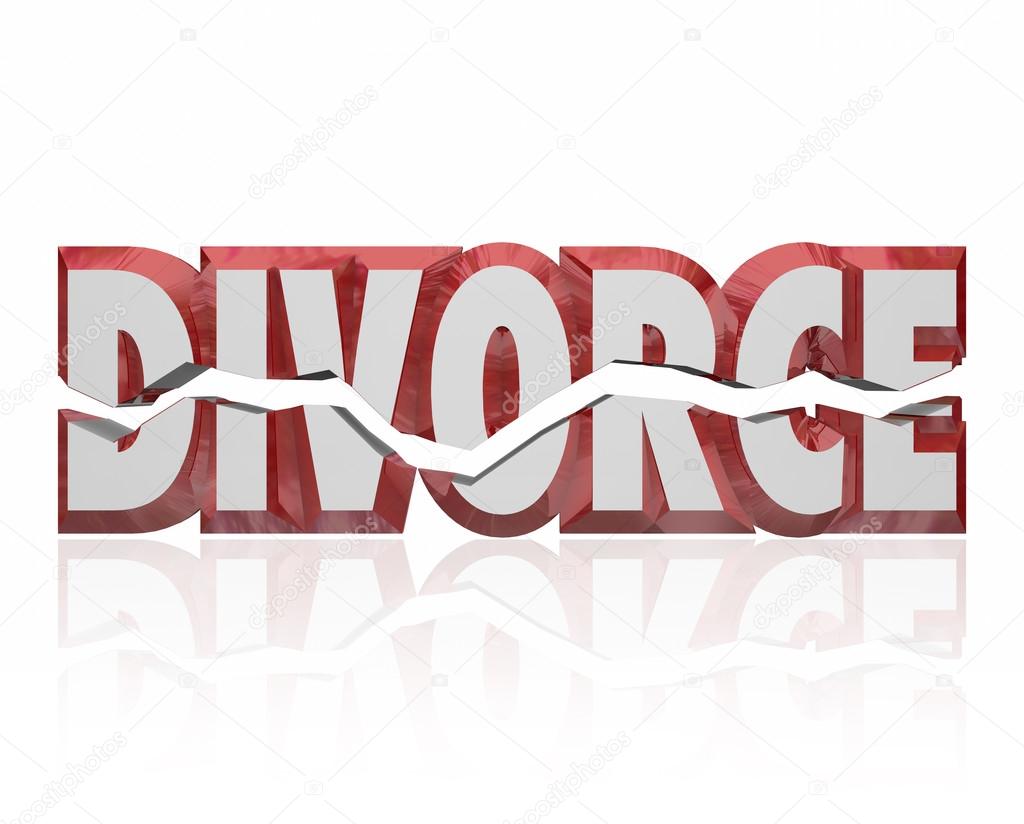 Divorce Red 3d Word