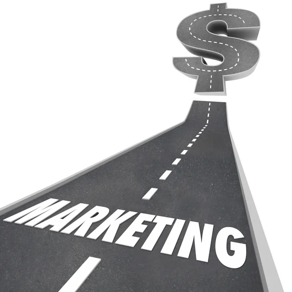 Strada di marketing su — Foto Stock