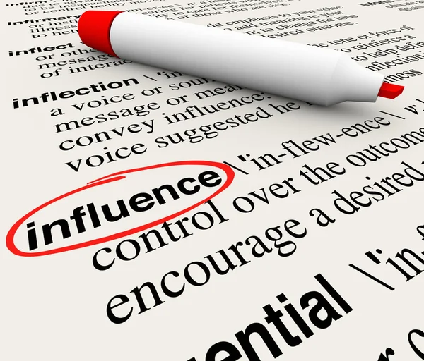 Influence Word Circled — Stock Photo, Image