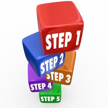 Steps   Directions Instructions Cubes clipart