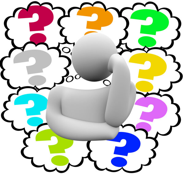 Question Mark Thought Clouds