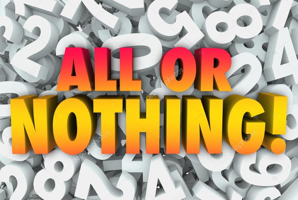 All or Nothing 3d Words