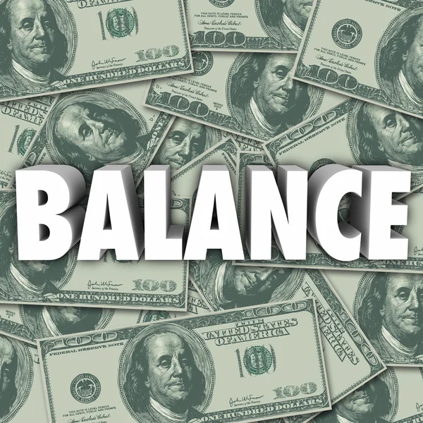 平衡钱银行 — 图库照片