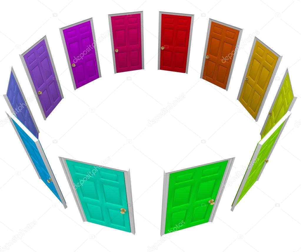 Many Colorful Doors