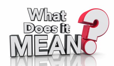 Kelimelerin Sorusu Ne anlama geliyor? Soru işareti Gerçek Amaçlı 3d Resmini Bulun