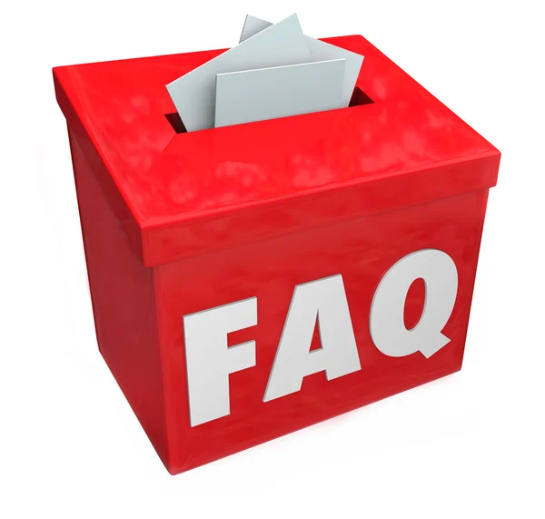 Faq 常问的问题 — 图库照片