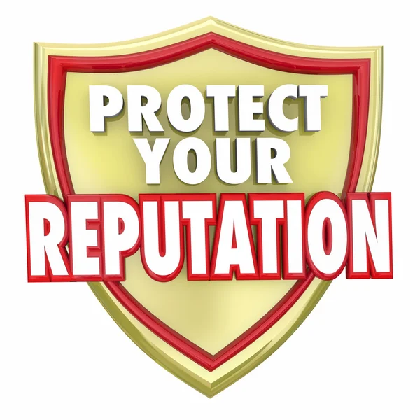 Protect Your Reputation Shield Words — Stock Photo, Image