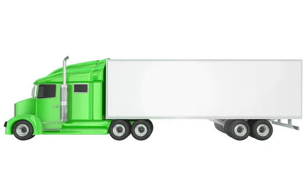 Yeşil kamyon boş kopya alanı — Stok fotoğraf