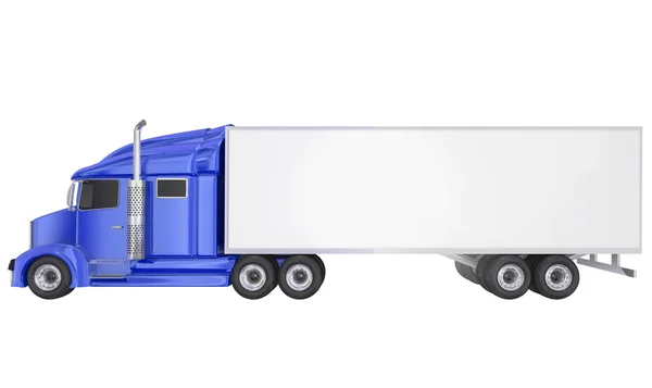 Blue   Truck  with blank — Stock Photo, Image