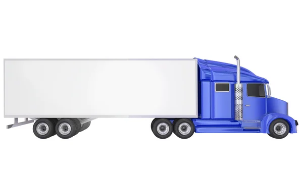 Голубой грузовик с бланком — стоковое фото