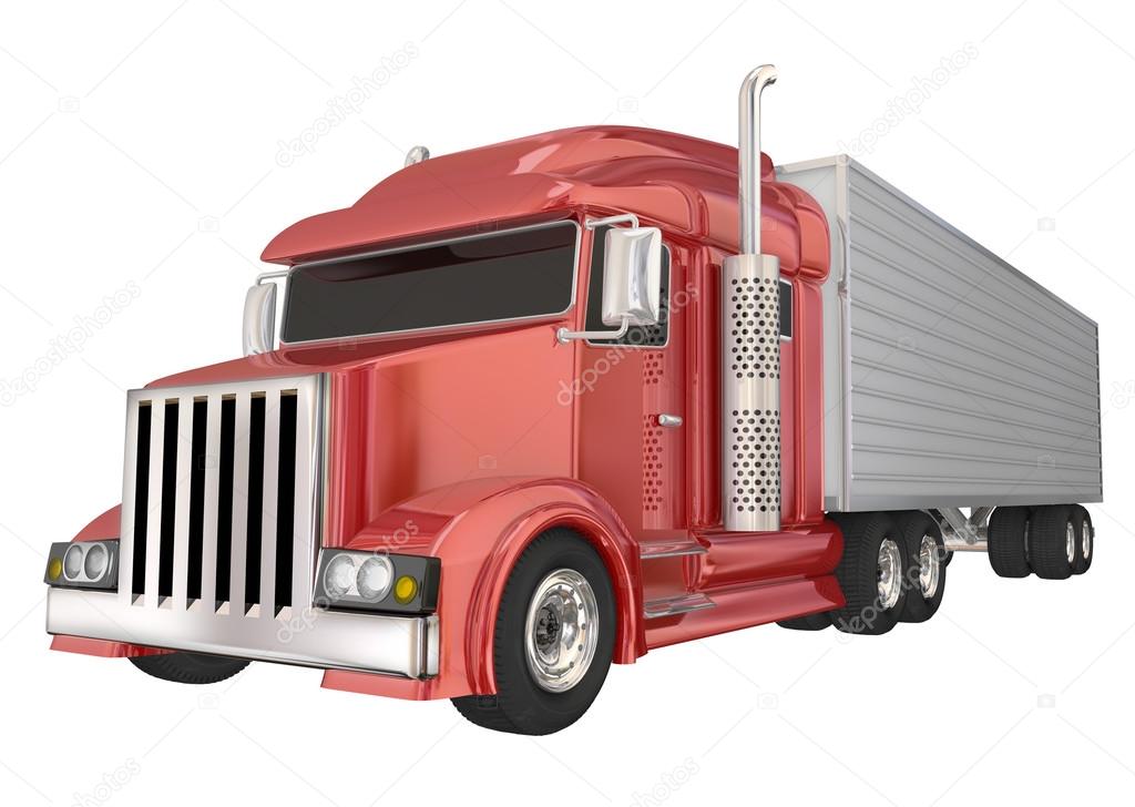 Red Semi Truck