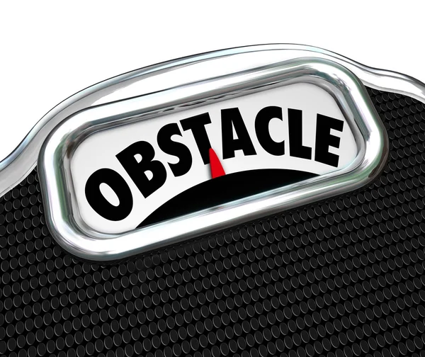 Obstacle Word Scale — Stock Photo, Image
