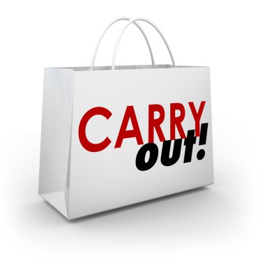Carry Out - Shopping Bag clipart