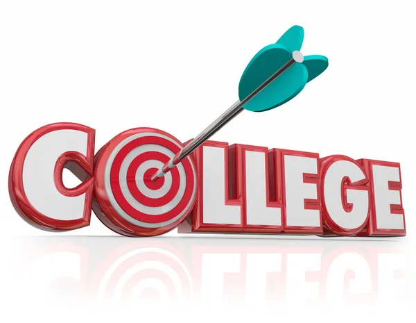 College pijl Target Word — Stockfoto