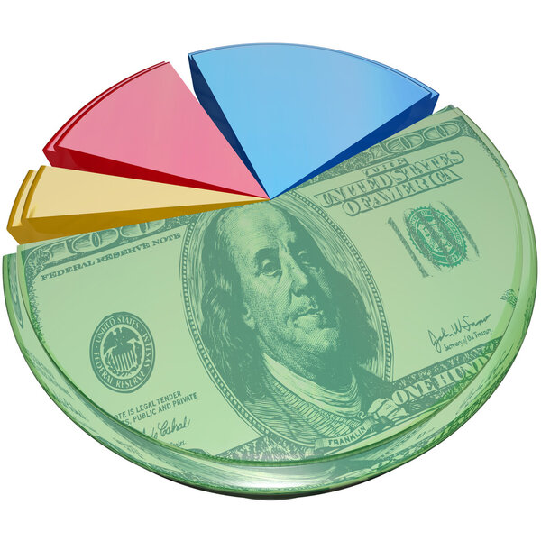 Money Pie Chart Taxes Fees