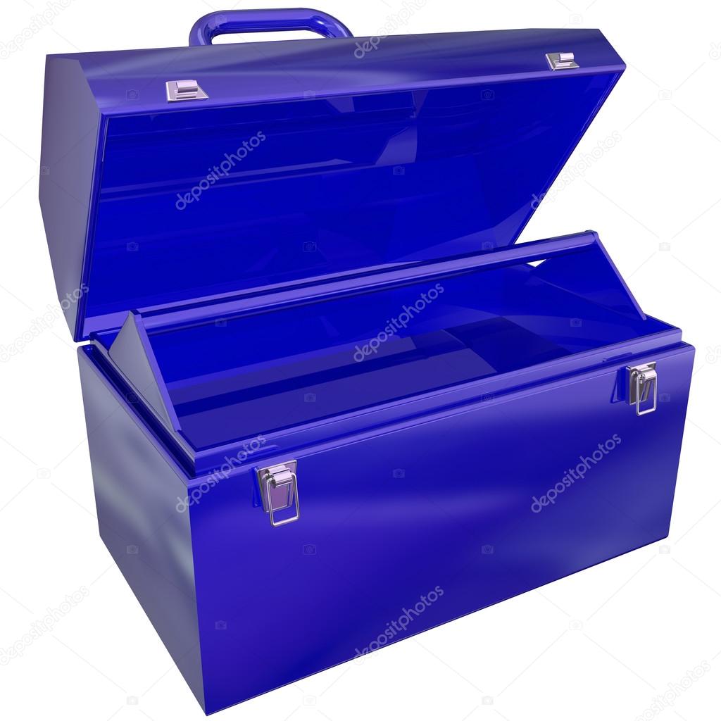 Blue Metal Open Toolbox