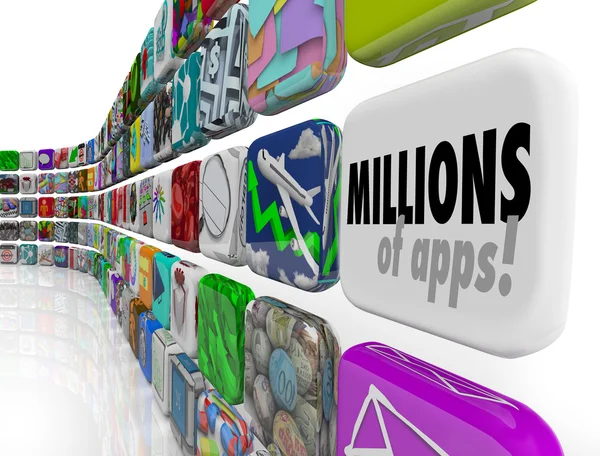 Miljontals Apps ord — Stockfoto