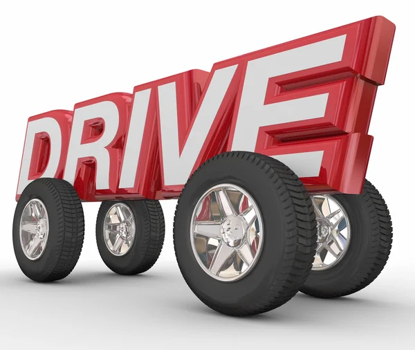 Drive word in red 3d letters — Stock Photo, Image