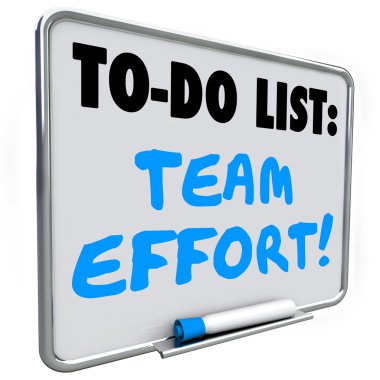 Yazılan takım çaba sözcükler