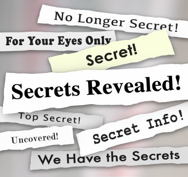 Secrets Revealed Headlines clipart
