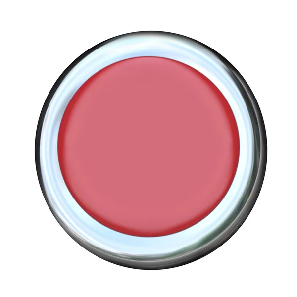 Botão redondo vermelho — Fotografia de Stock