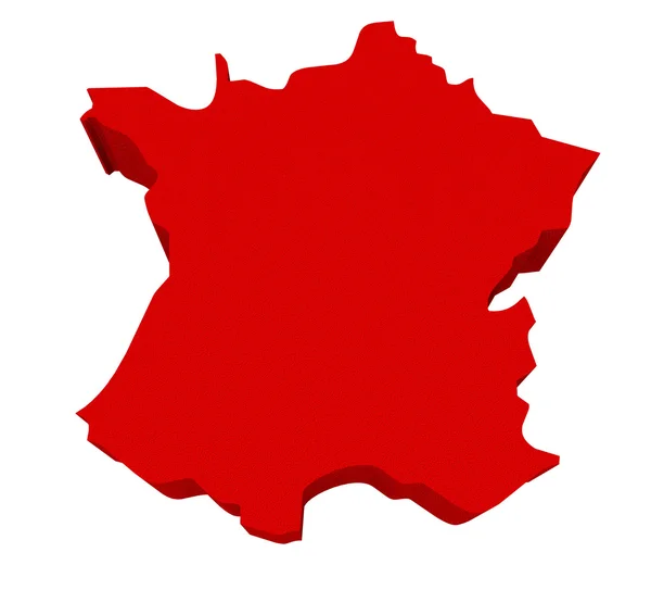 İspanya kırmızı Avrupa Haritası — Stok fotoğraf