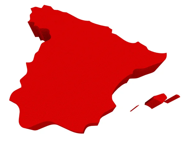 Mapa Francie červené Evropě — Stock fotografie