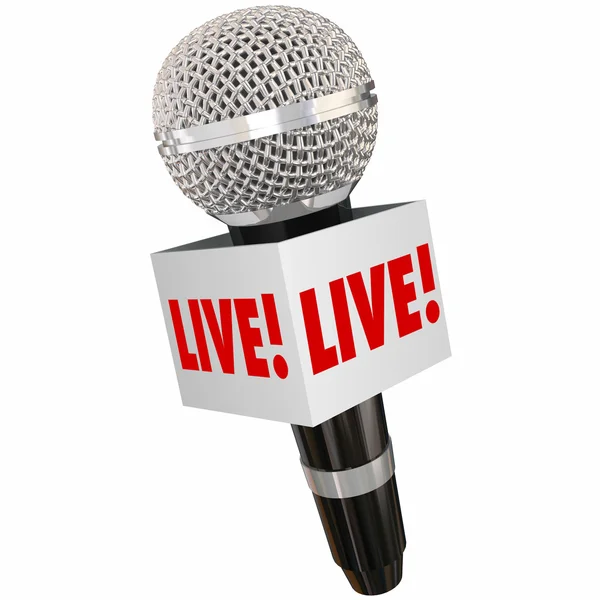 Scatola microfono dal vivo — Foto Stock