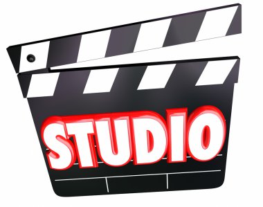 Studio Word Movie Claper Board Film Production Company clipart