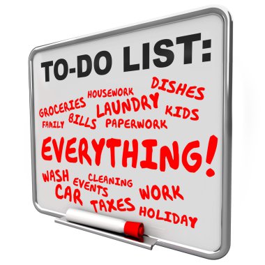 To Do List Everything Message Board Jobs Tasks Chores clipart