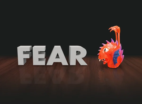 Fear 3d Word Red — ストック写真