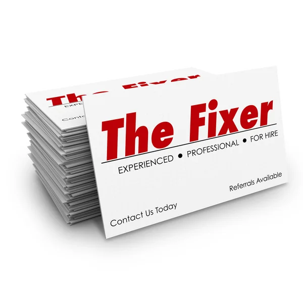 The Fixer Business Card — 图库照片