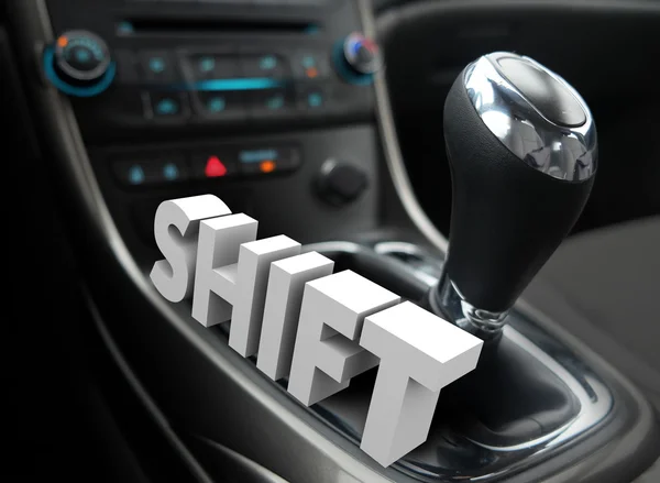 Gear Shift Driving Car — Stockfoto