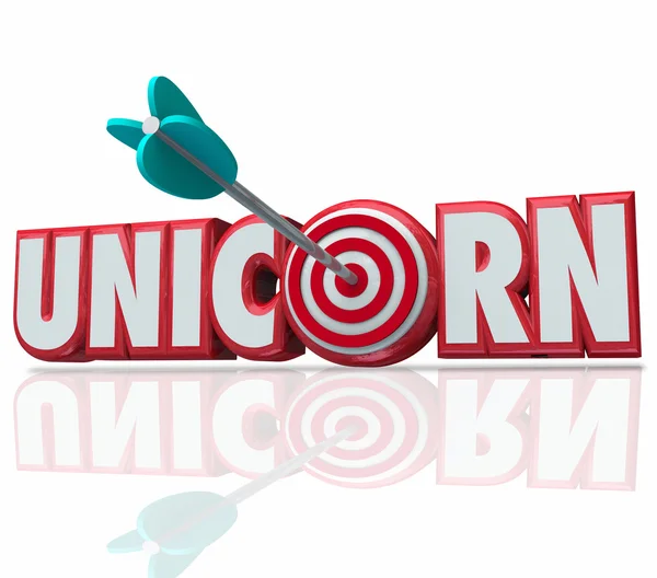 Unicorn 3d Word Arrow — Zdjęcie stockowe