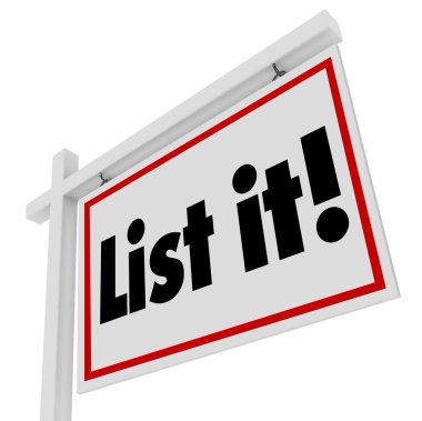 List It Real Estate Sign