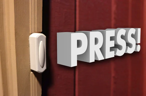 Press 3d Word Doorbell — Φωτογραφία Αρχείου