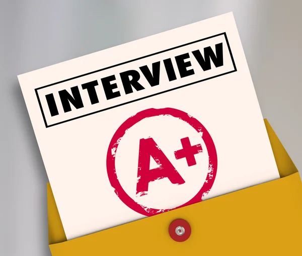 Interview Report Card — Stock Photo, Image