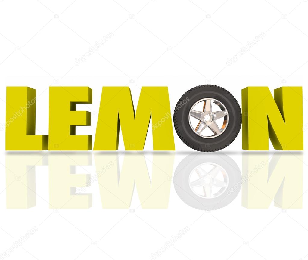 Lemon 3d Word Yellow