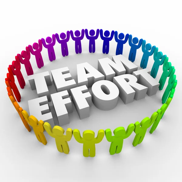 Team Effort People in Circle — Stock Photo, Image