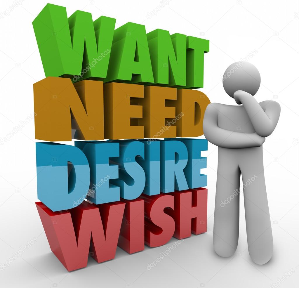 Want Need Desire