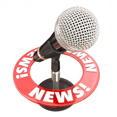 News Microphone Information clipart