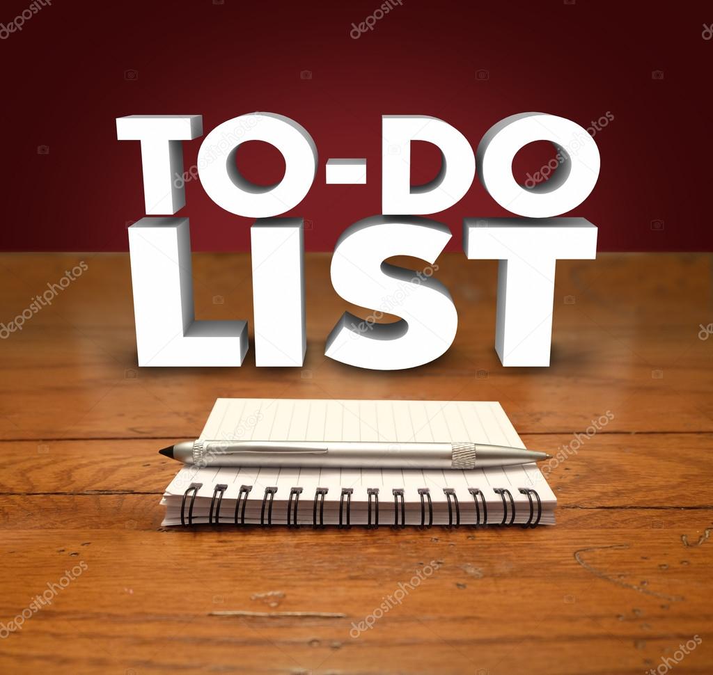 To Do List Notepad Words