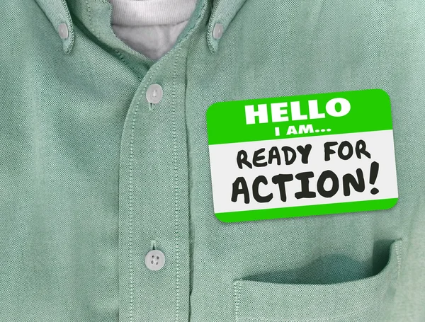 Hej är jag redo för Action — Stockfoto