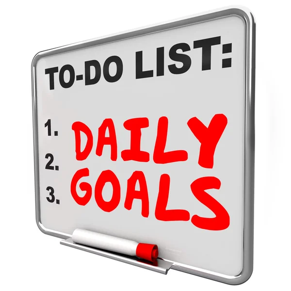 Dagliga mål att göra-lista — Stockfoto
