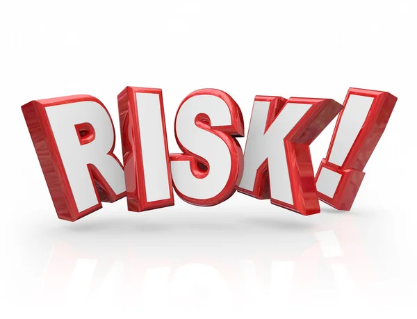 Risk Word 3d Letters — Stock Photo, Image