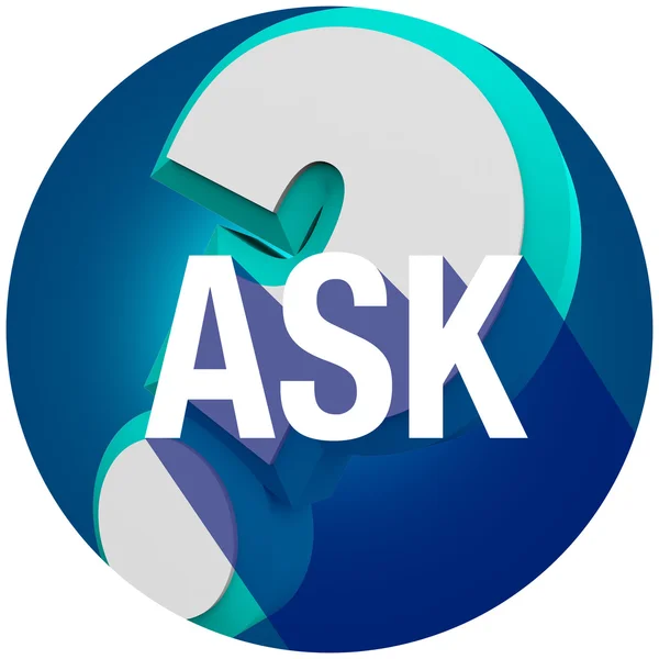 Faça a pergunta Mark Symbol — Fotografia de Stock