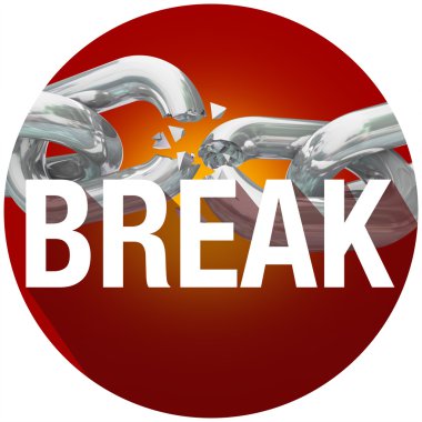 Break Chains Word clipart