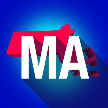 Massachusetts MA Letters clipart