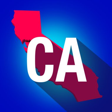 CA California Letters clipart